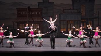 Abi Stafford, Nilas Martins and Company in <em>Western Symphony</em>, choreographed by George Balanchine
